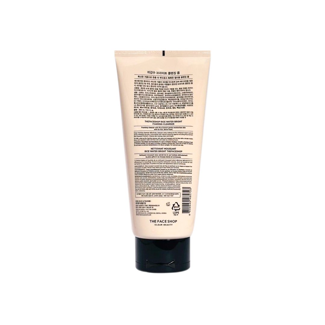 The Face Shop Rice Water Bright Foaming Cleanser 300 ml thumbnail 2