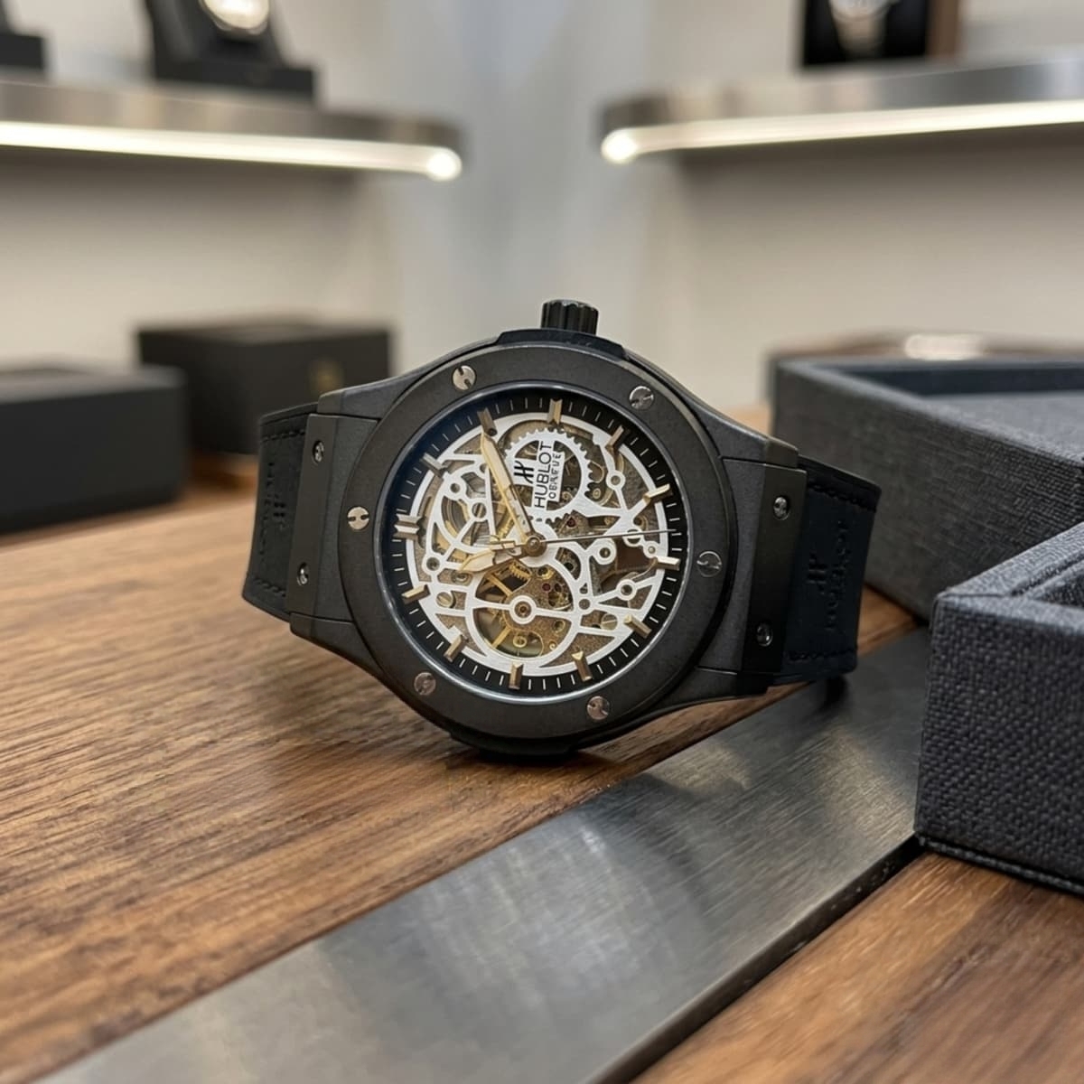 Hublot Automatic Skeleton Watch (Belt System) W0045