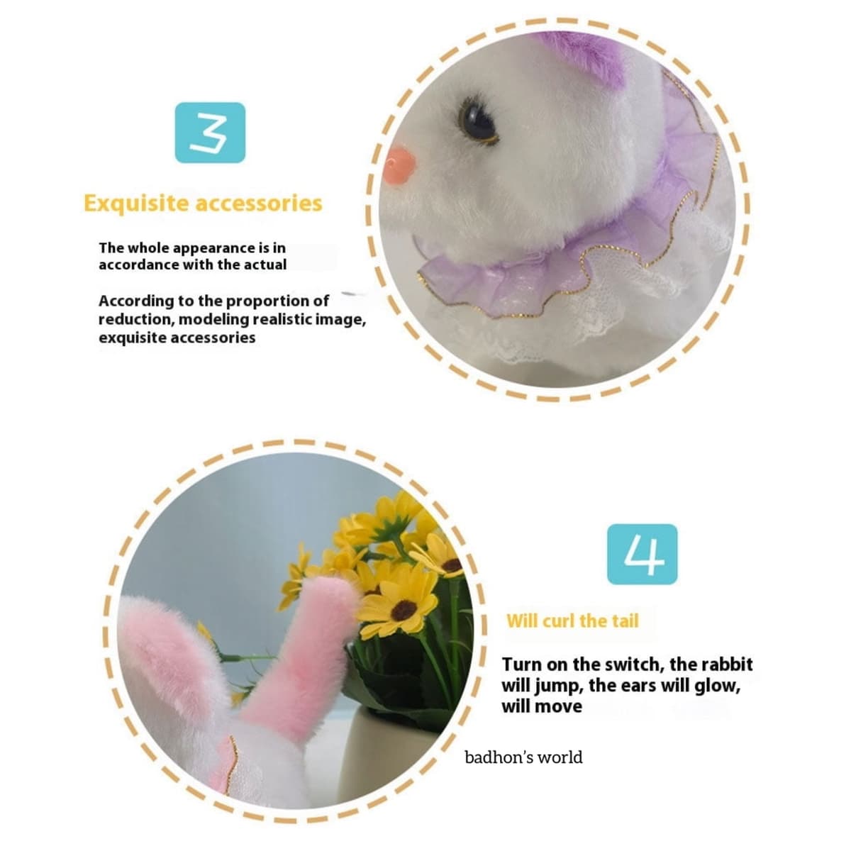 Electronic Plush Kitten Smart & Realistic Cat Toy T0430 thumbnail 4