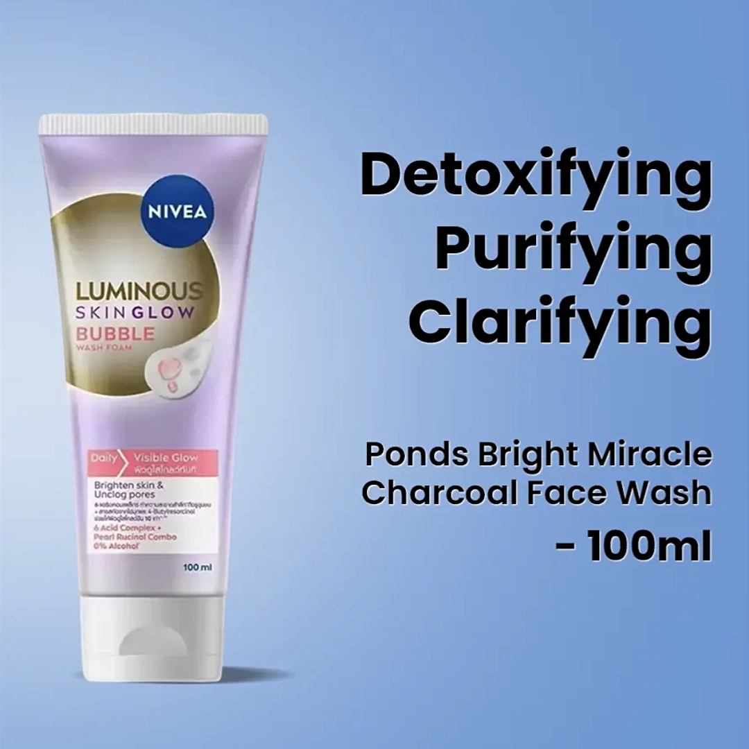 Nivea Luminous Skin Glow Bubble Wash Foam - 100ml
