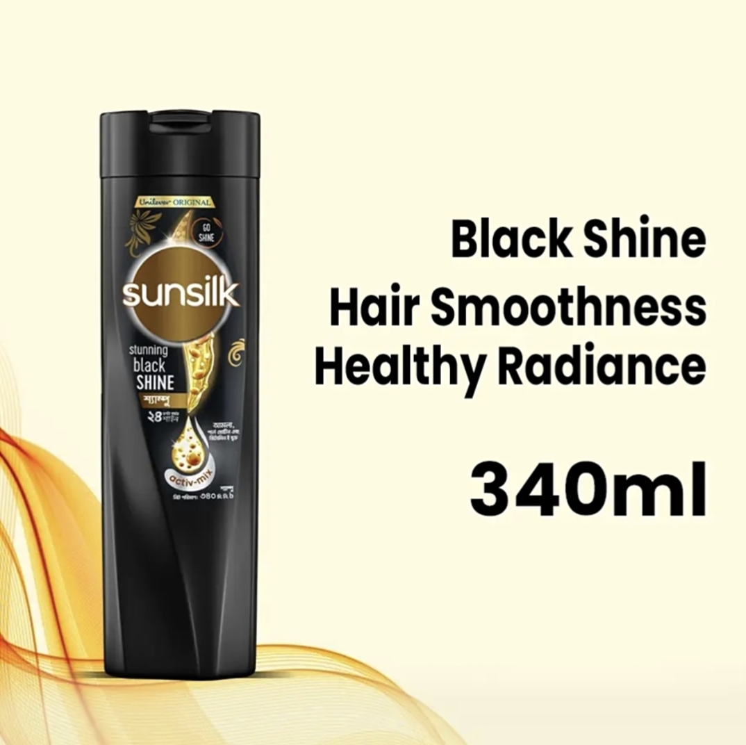 Sunsilk Stunning Black Shine Shampoo - 340ml