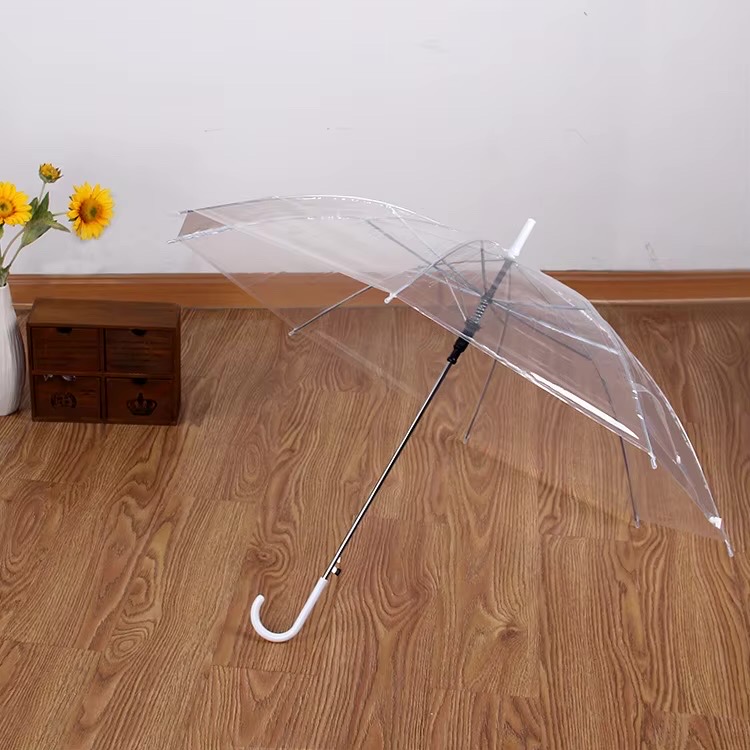 Premium Aesthetic Transparent Umbrella with Colored Curved Handle | 5 Vibrant Colors-এর 2 নম্বর ছবি