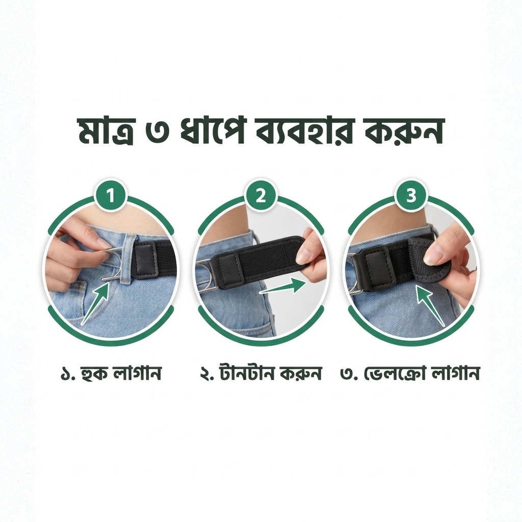 Premium Clip-Free Elastic Belt-এর 4 নম্বর ছবি