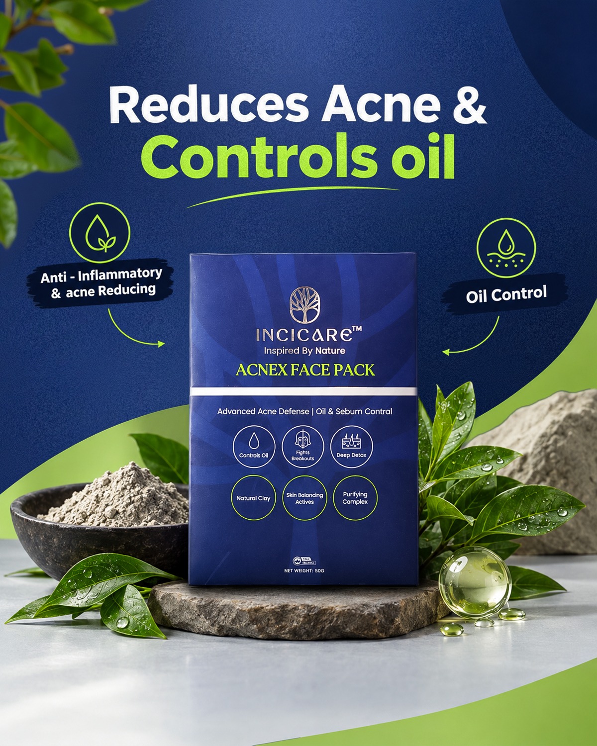 INCI CARE Acnex Face Pack (50gm)