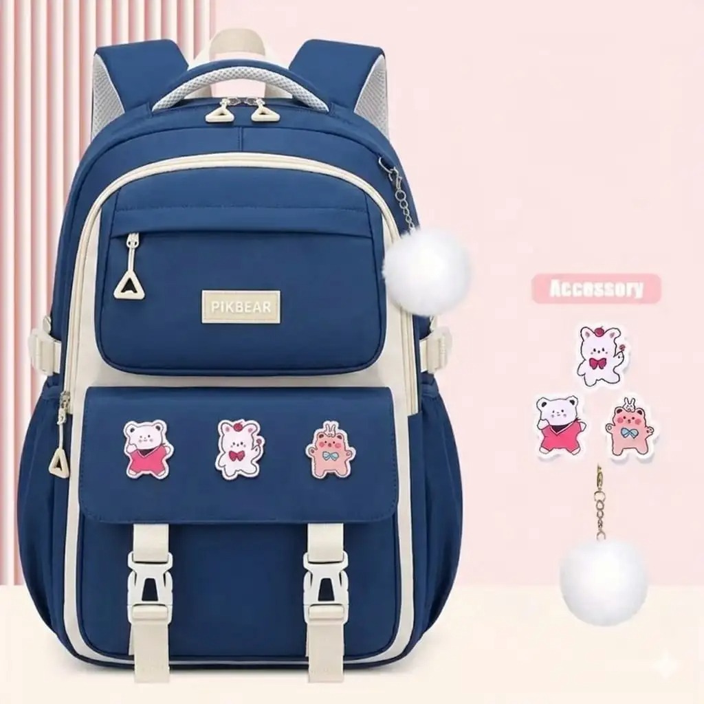 Waterproof school bag(blue)