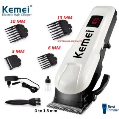 Kemei KM-809A Digital AC/DC Electric Rechargeable Professional Hair Clipper Trimmer_img_0