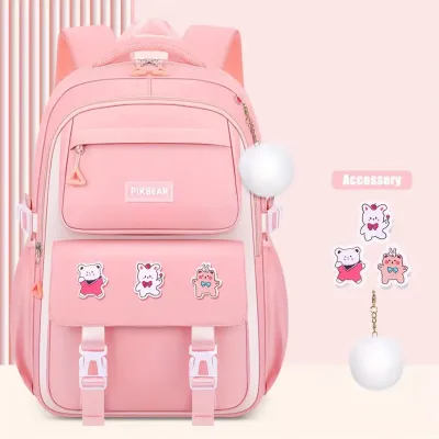 Waterproof school bag(pink)_img_0