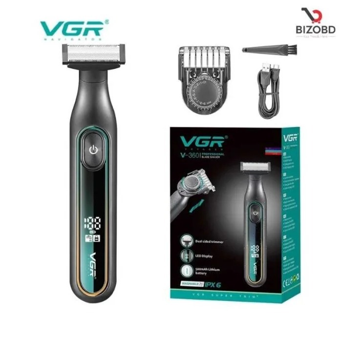 VGR 360 Hair Trimmer Waterproof Household Rechargeable Adjustable Hair Trimmer Full Body Washable Reciprocating Men’s Trimmer_img_7
