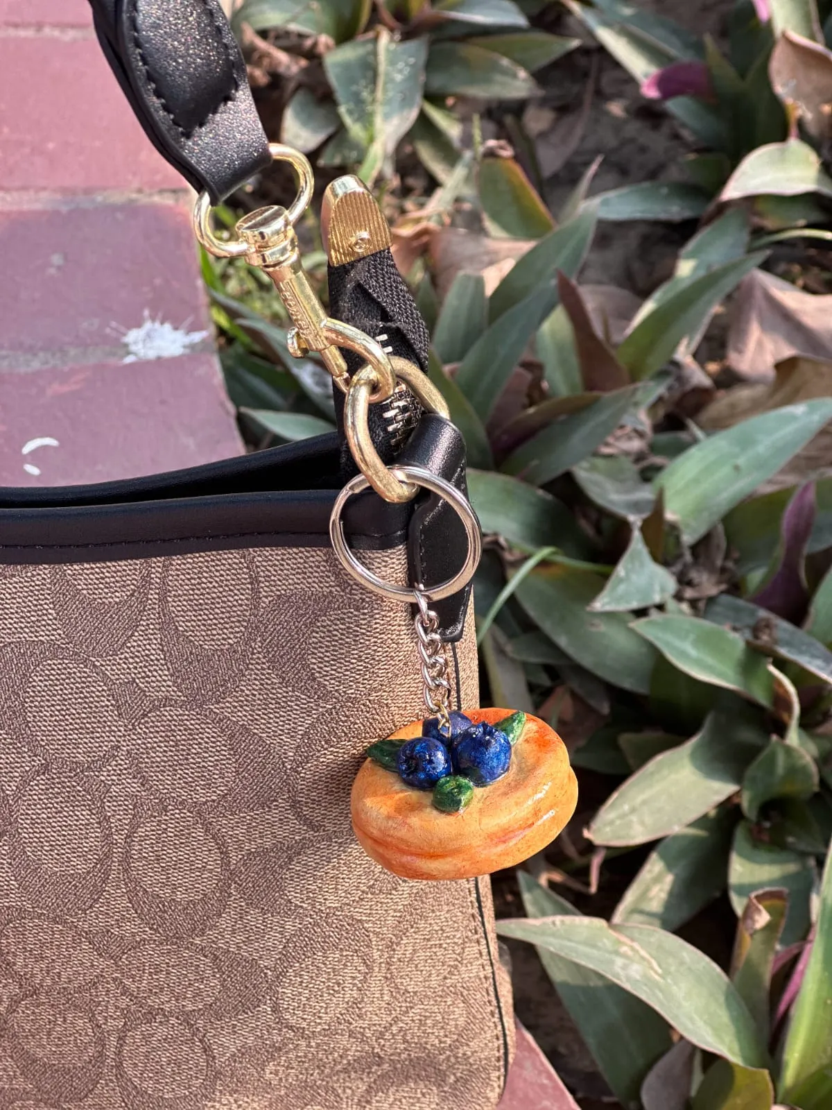 Blueberry Pancake Keycharm