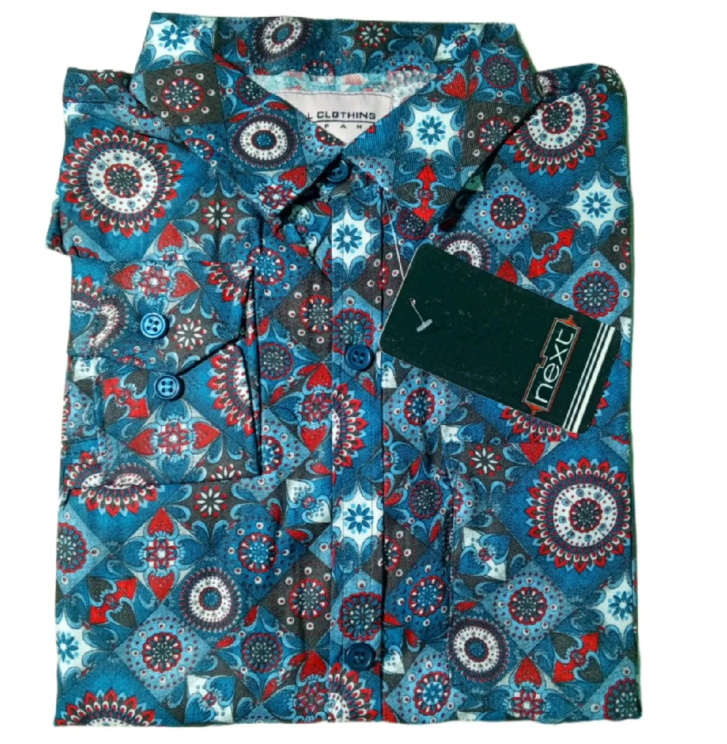 100% Garments cotton shirt (blue1)