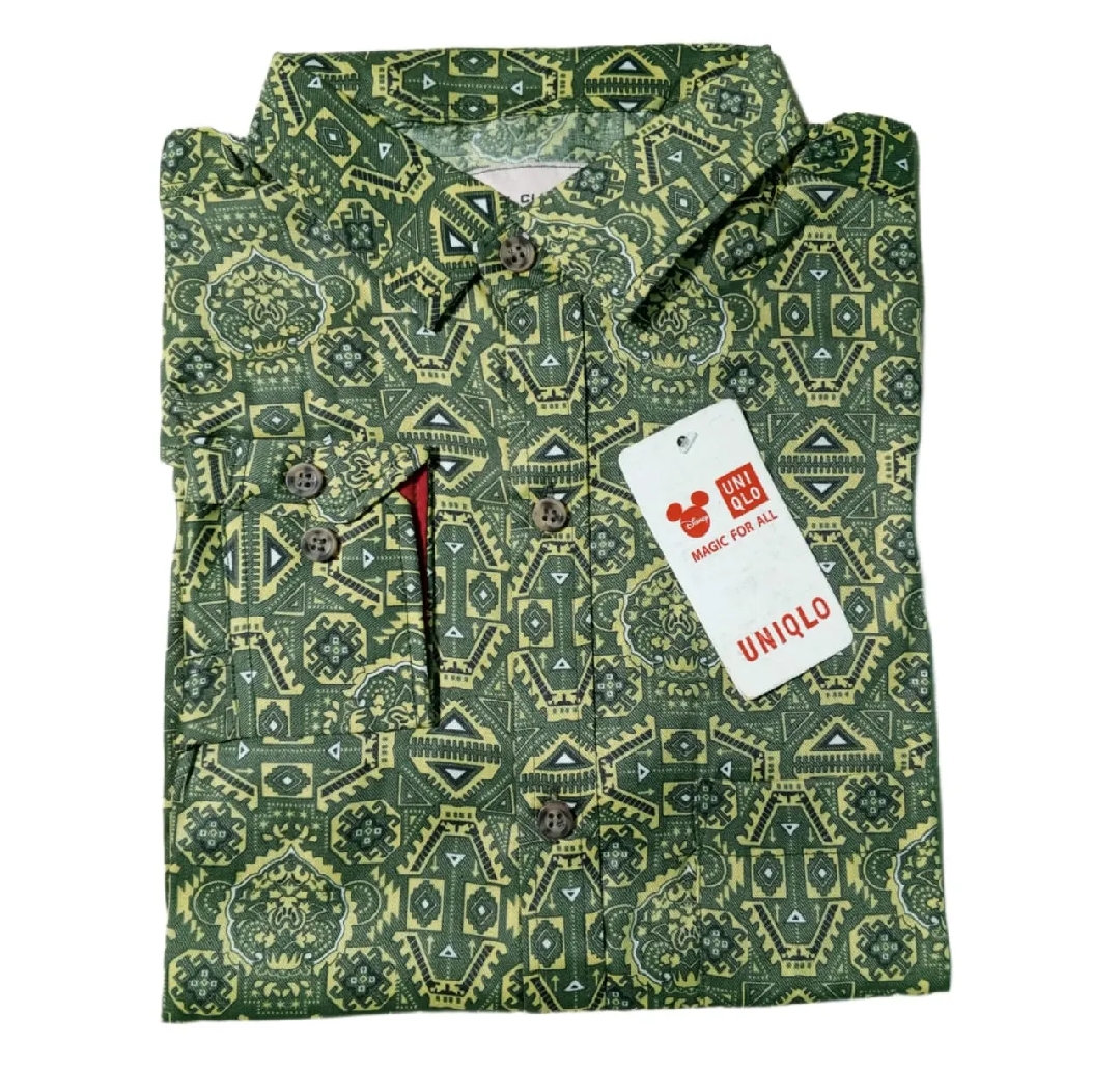 100% Garments cotton shirt (Green 1)