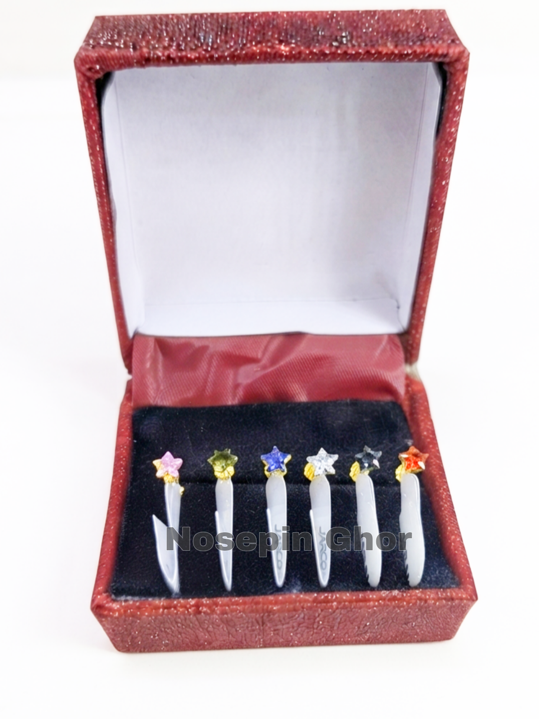 Multicolor 6 PCS Star Nosepin (Star6)