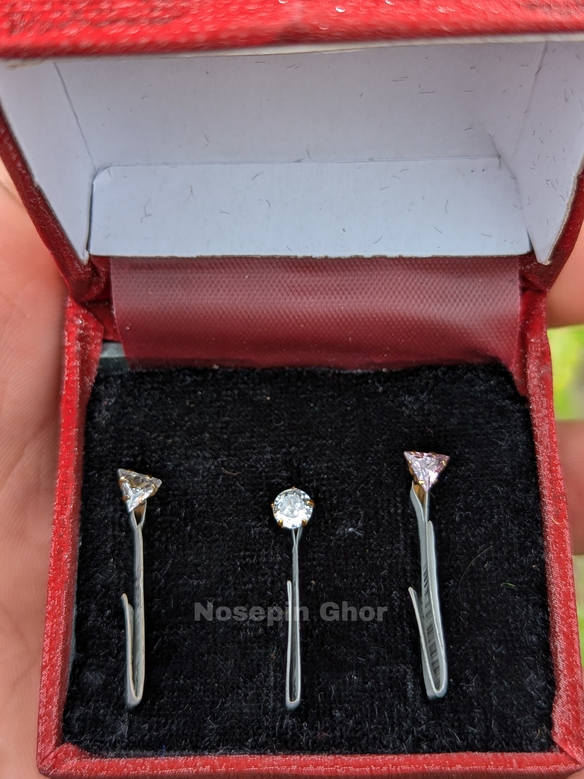 2 Engel Stone Diamond Curt Nosepin + 1pcs (Angel2)