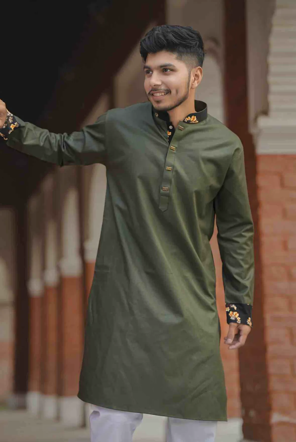 PREMIUM - Olive colour panjabi