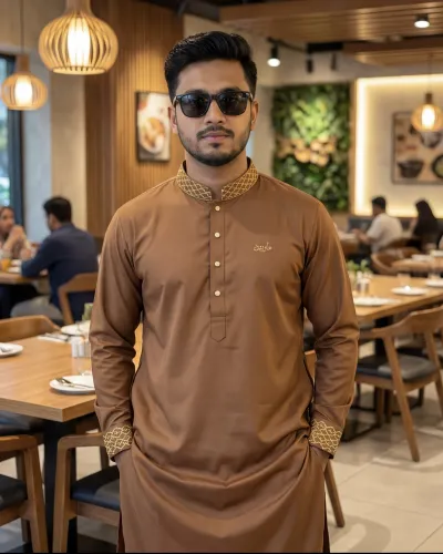 PREMIUM - Brown colour panjabi_img_1