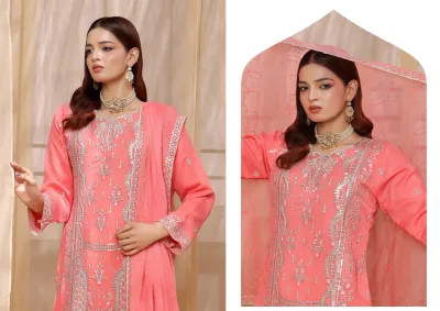 Blush Royale – Elegant Peach Embroidered Three Piece_img_0