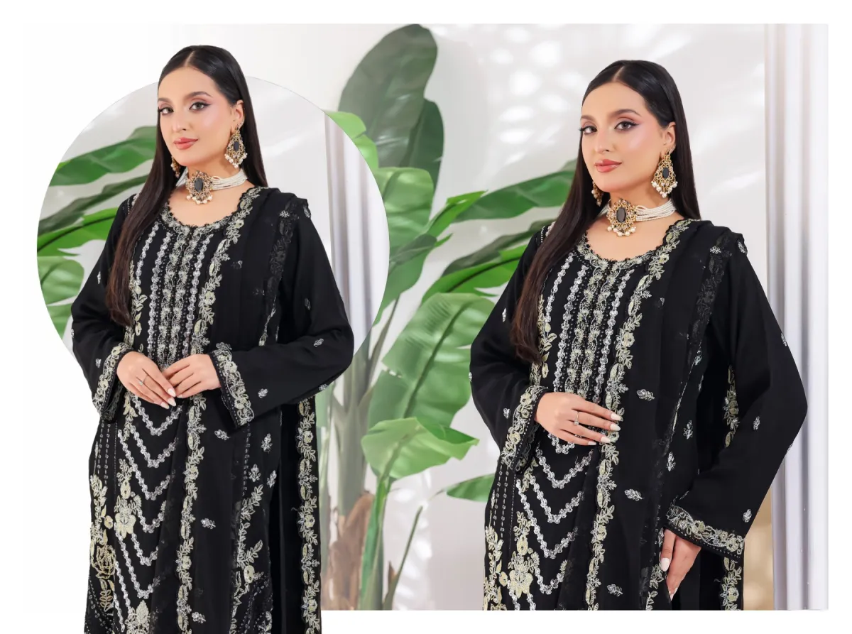 Premium Quality Fabric with Heavy Embroidery