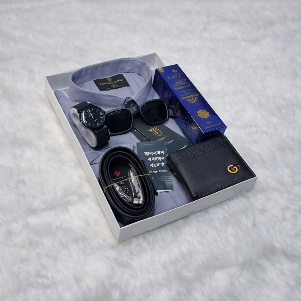 Silver Shirt Gift Combo Set For Men