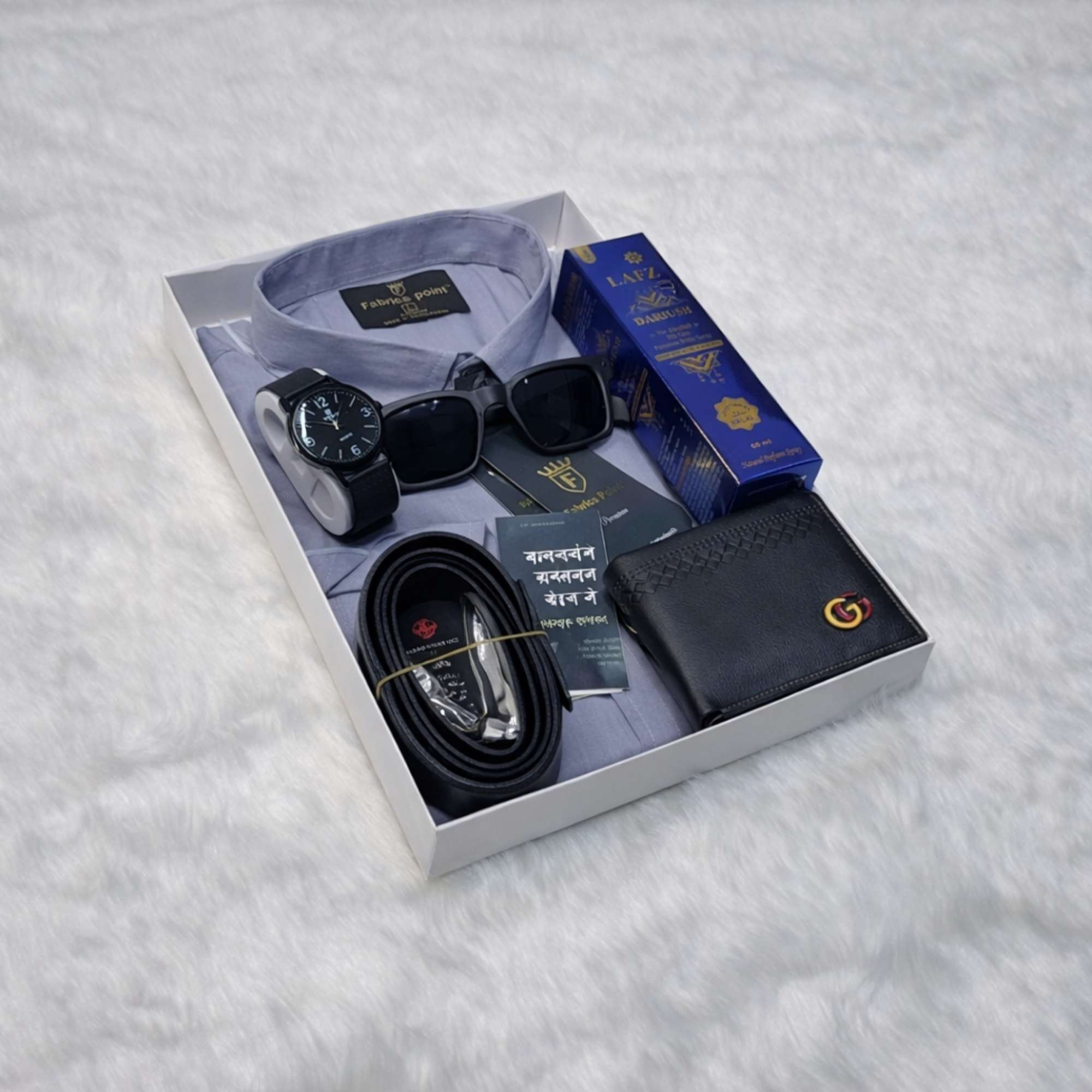 Silver Shirt Gift Combo Set For Men