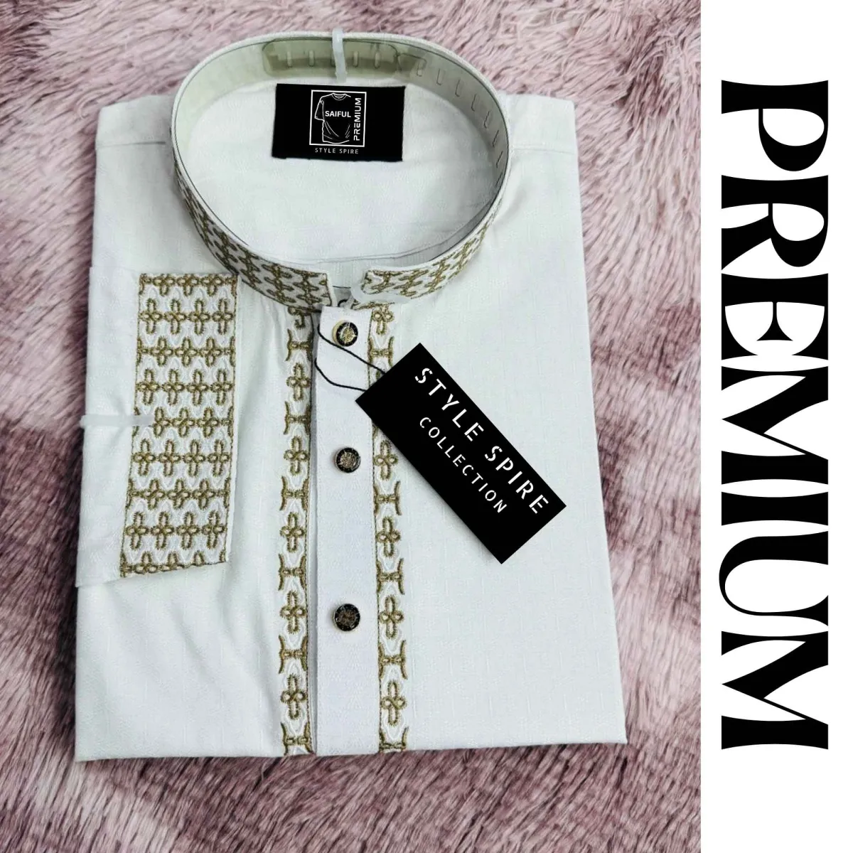 Premium Slim Fit Semi-Formal Panjabi