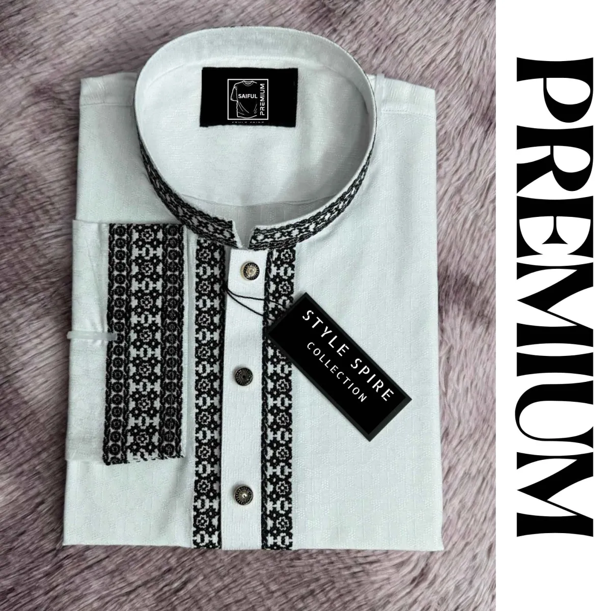 Embroidered Semi-Formal Panjabi