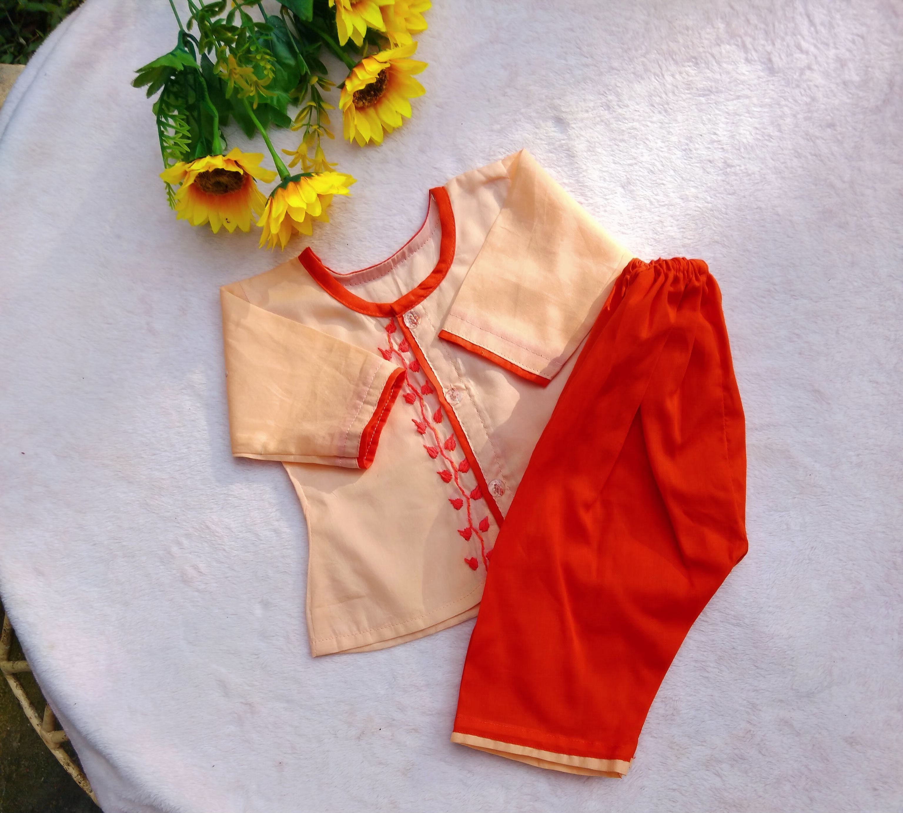 full sleeve Nima(peach Color) and Payjama set(Boy/Girl/New born)_img_0
