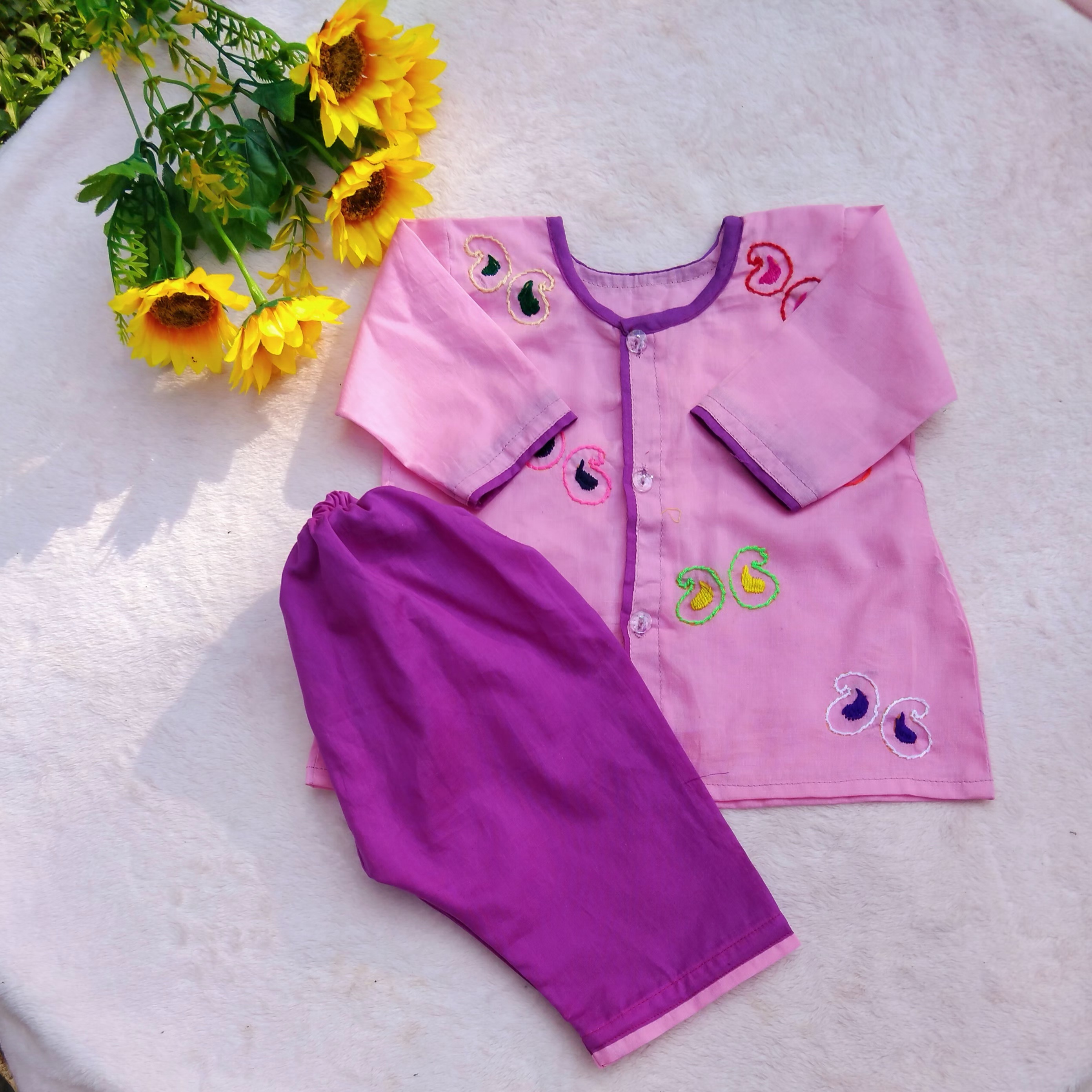 full sleeve Nima(Pink Color) and Payjama set(Boy/Girl/New born)_img_0