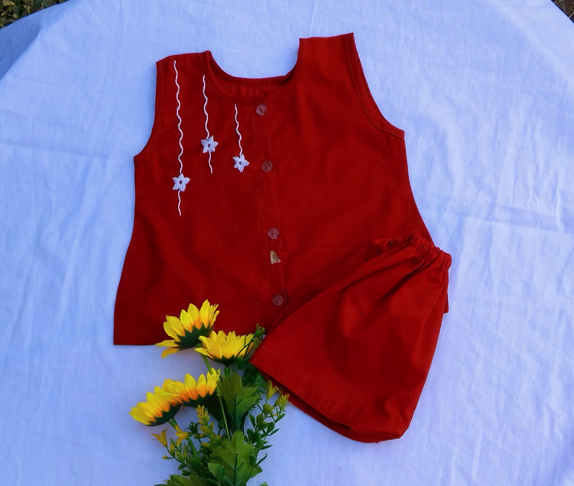 Sleeveless Nima and Pant set for new born to five years boy, girl or unisex type_img_1