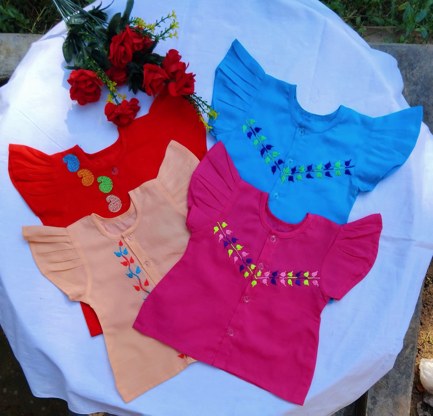 Girls Half Sleeve Cotton Nima (4 set combo)(কুচিহাতা নিমা) for Baby Girl | BabyHome