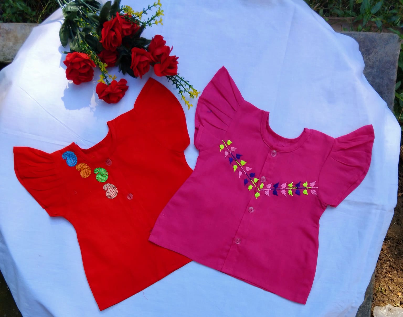 Girls Half Sleeve Cotton Nima (2 set combo)(কুচিহাতা নিমা)  for Baby Girl | BabyHome_img_1