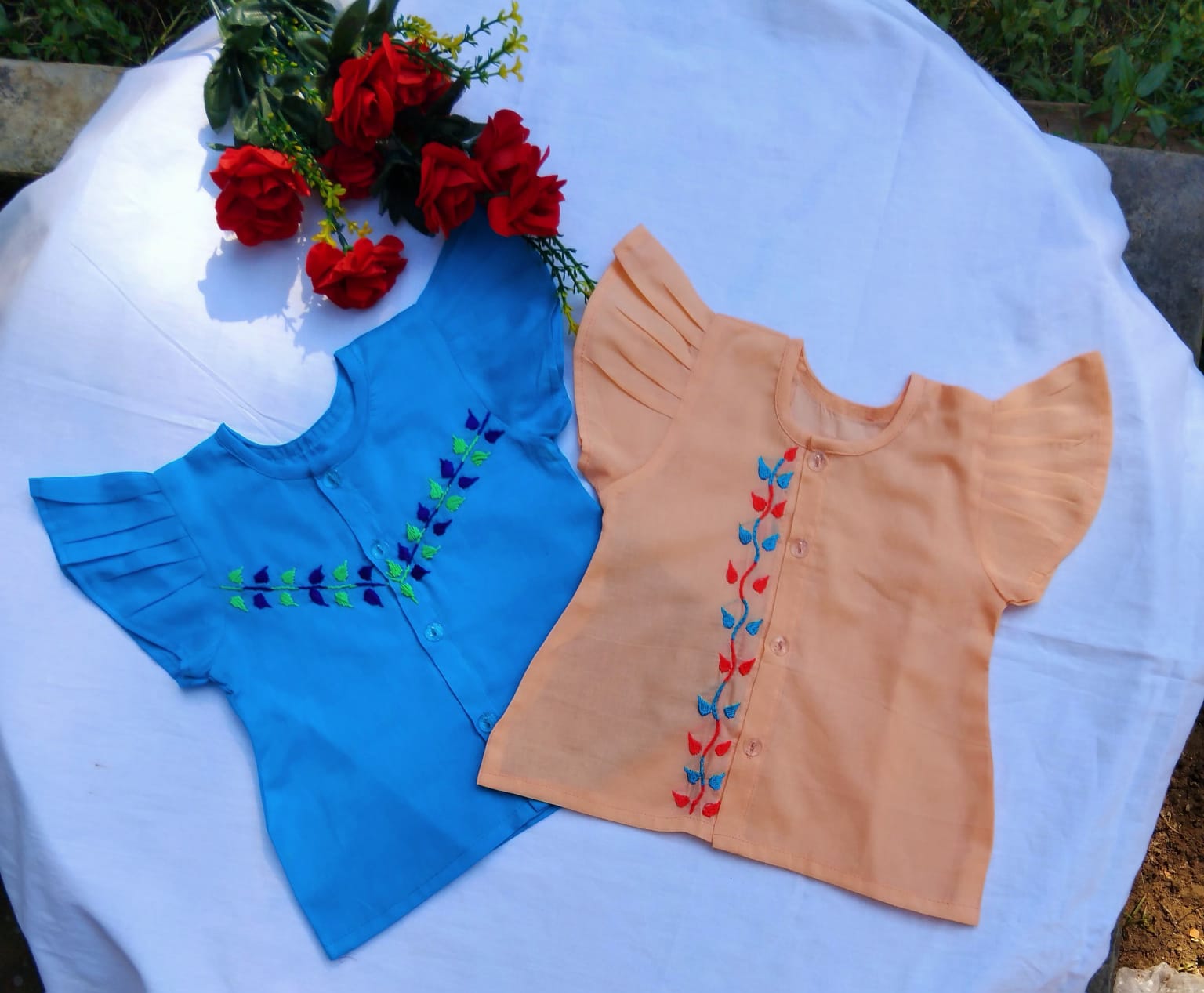 Girls Half Sleeve Cotton Nima (2 set combo)(কুচিহাতা নিমা)  for Baby Girl | BabyHome_img_0