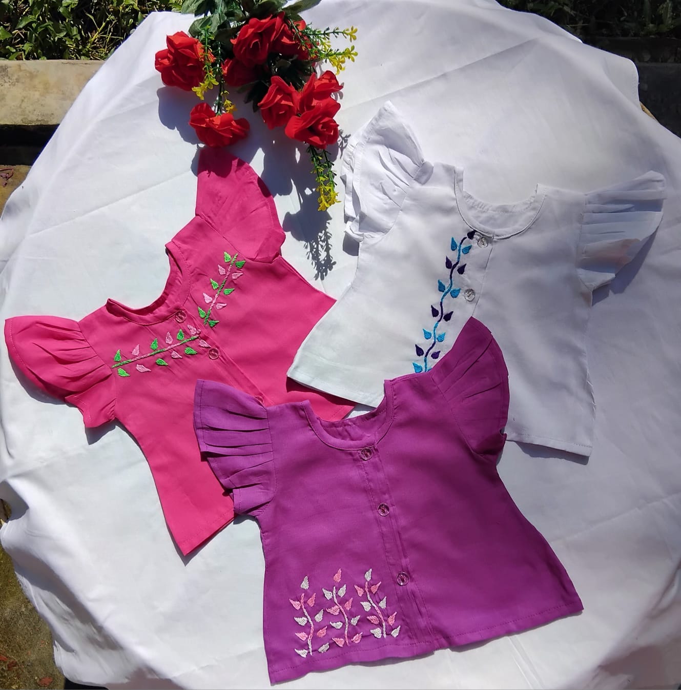 Girls Half Sleeve Cotton Nima (3 set combo)(কুচিহাতা নিমা) for Baby Girl | BabyHome
