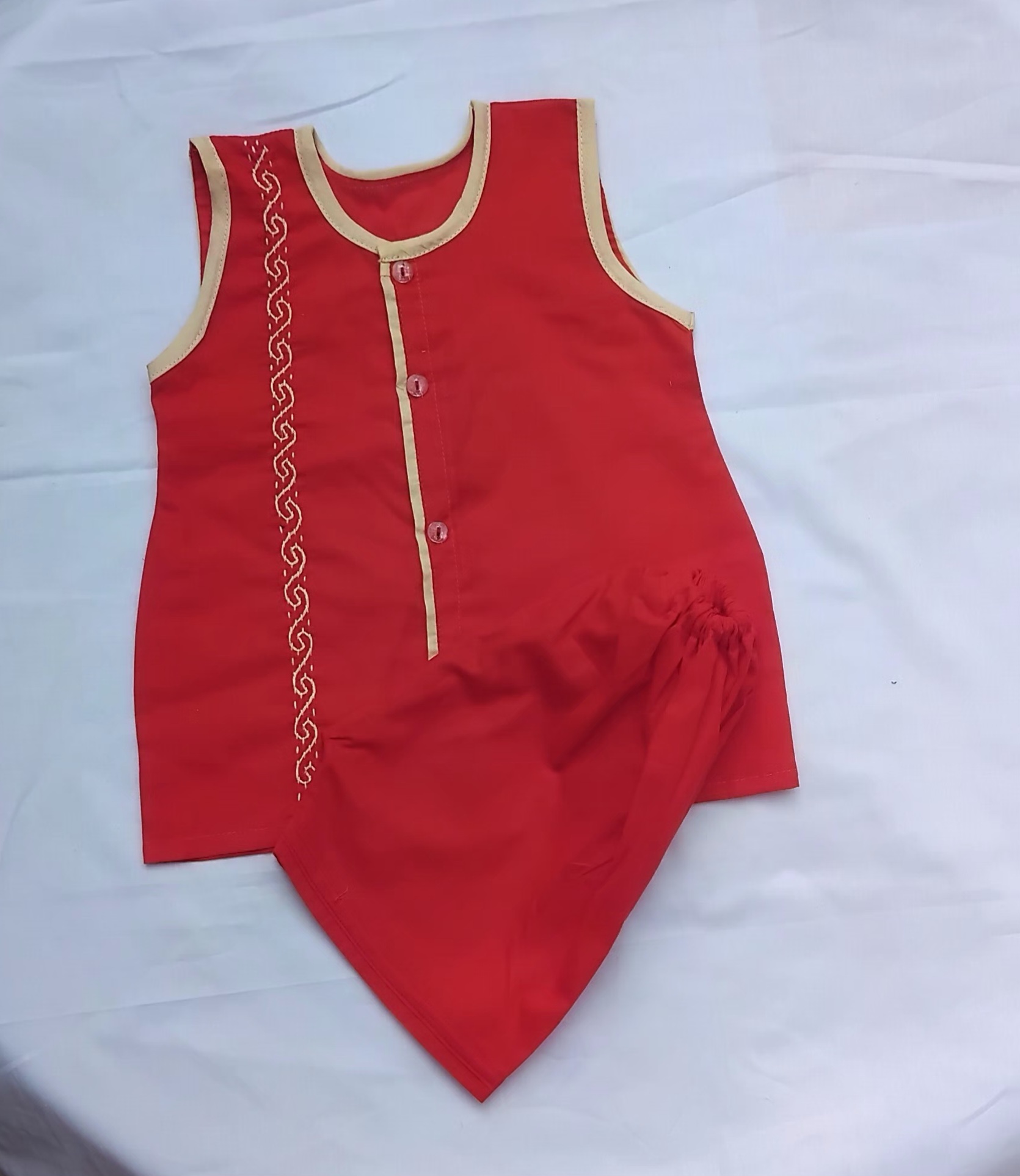 Sleeveless Nima and Pant set for new born to five years boy, girl or unisex type_img_0