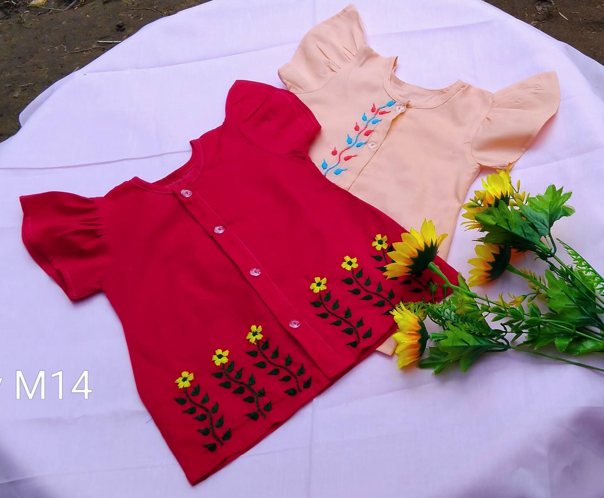 Girls Half Sleeve Cotton Nima (2 set combo)(কুচিহাতা নিমা)  for Baby Girl | BabyHome_img_0