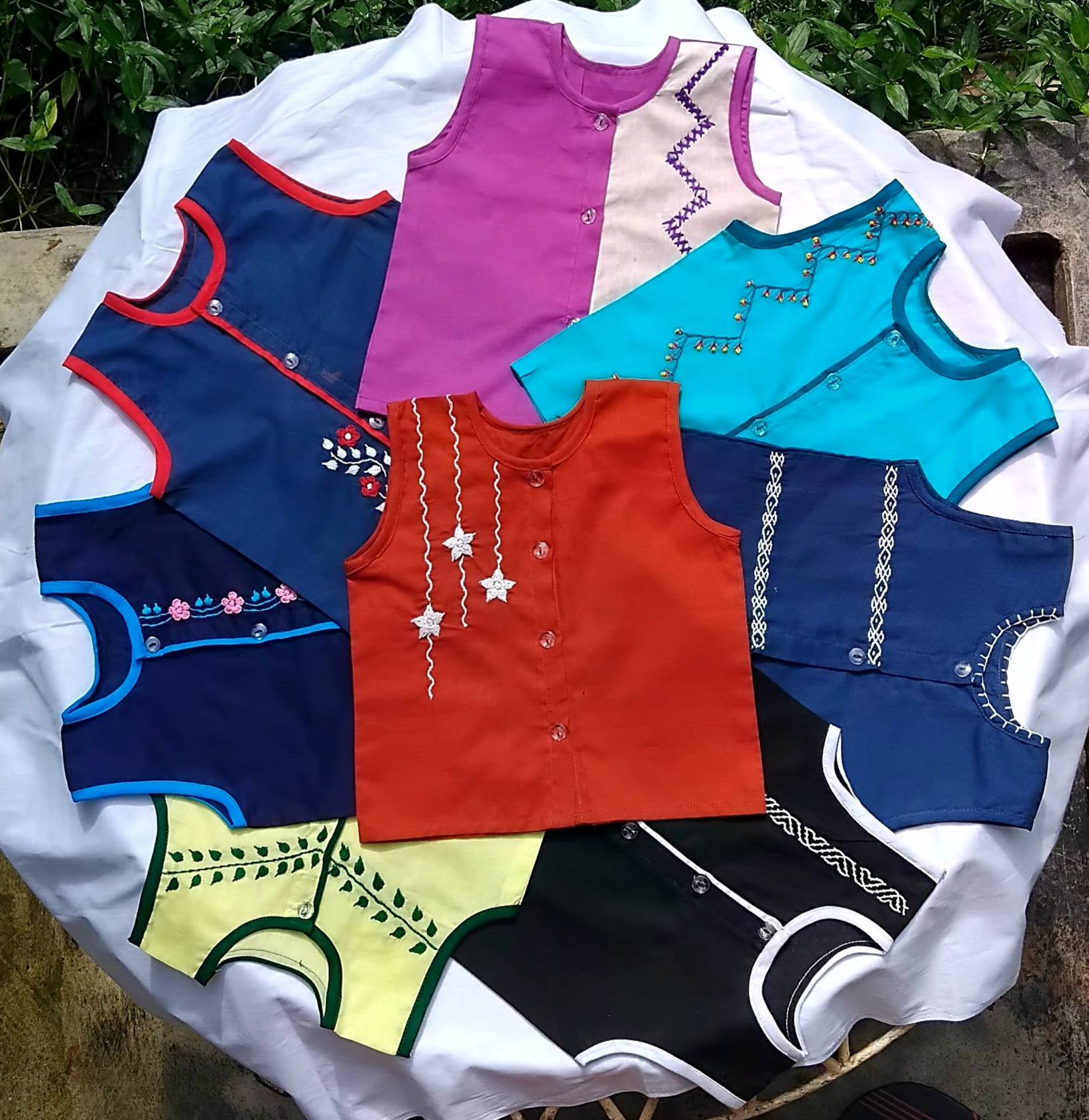 Sleeveless Nima (8 pcs multi-color) for new born boy, girl or unisex type Combo_img_0