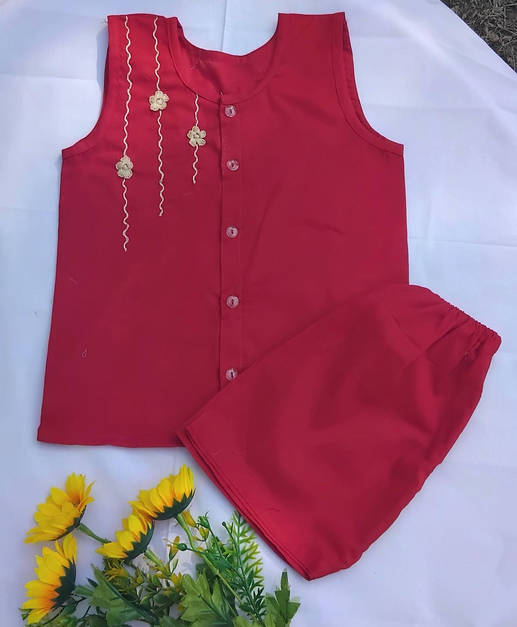 Sleeveless Nima and Pant set for new born to five years boy, girl or unisex type_img_0