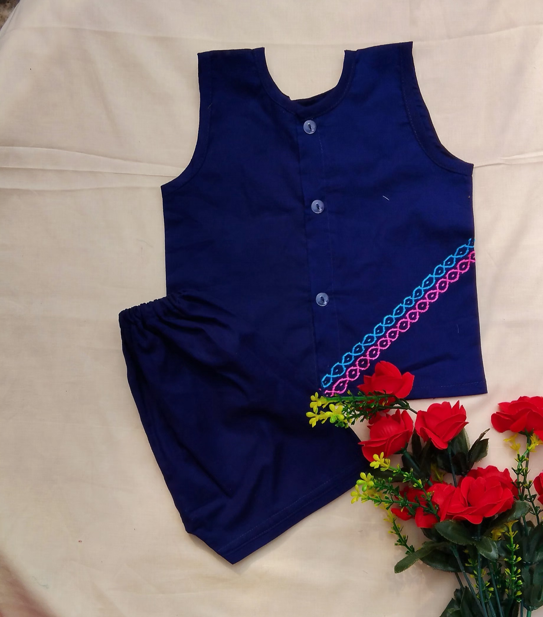 Sleeveless Nima and Pant set for new born to five years boy, girl or unisex type_img_0