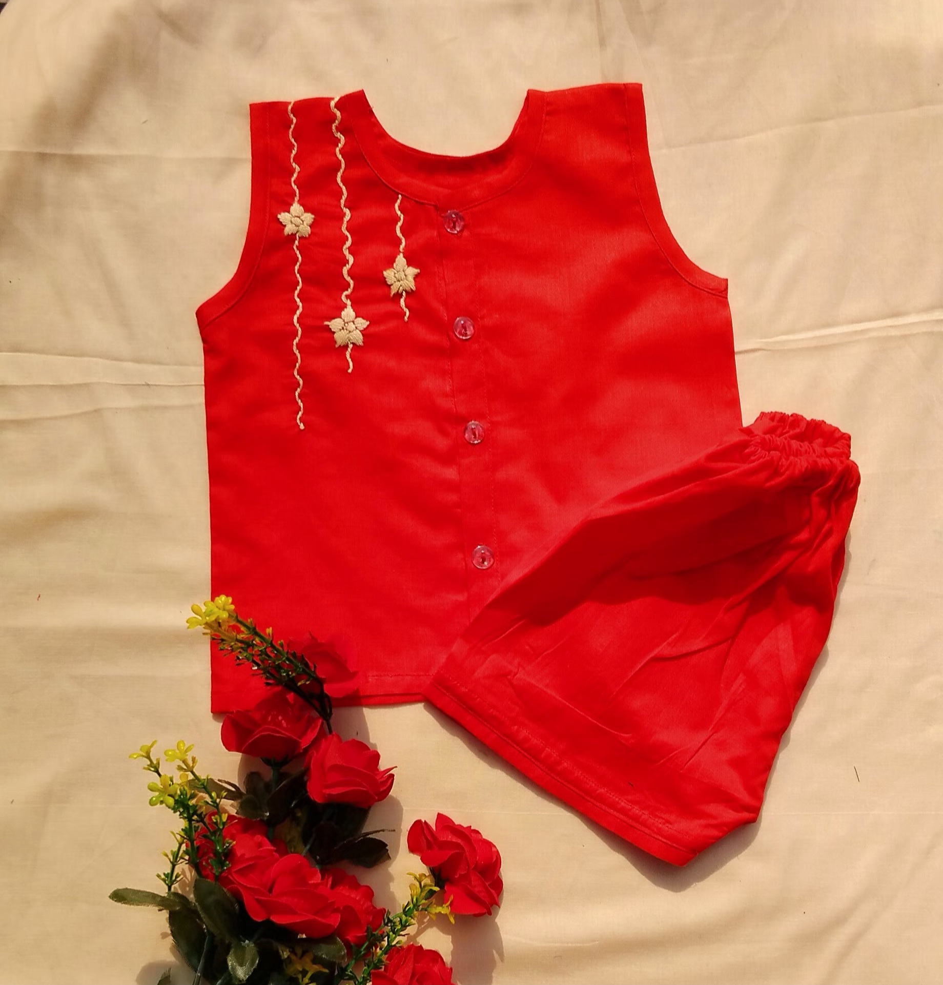 Sleeveless Nima and Pant set for new born to five years boy, girl or unisex type_img_0