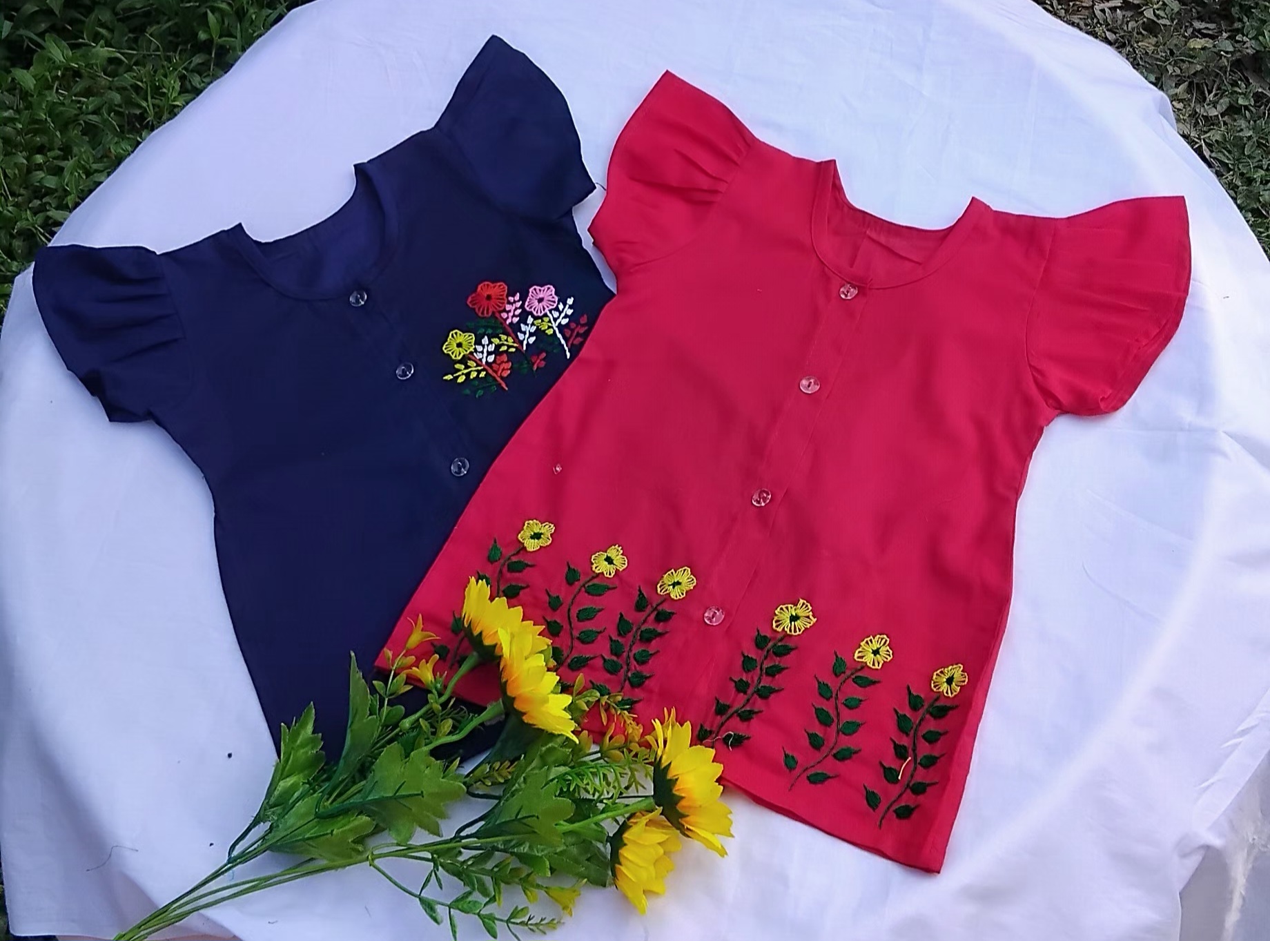 Girls Half Sleeve Cotton Nima (2 set combo)(কুচিহাতা নিমা)  for Baby Girl | BabyHome_img_0