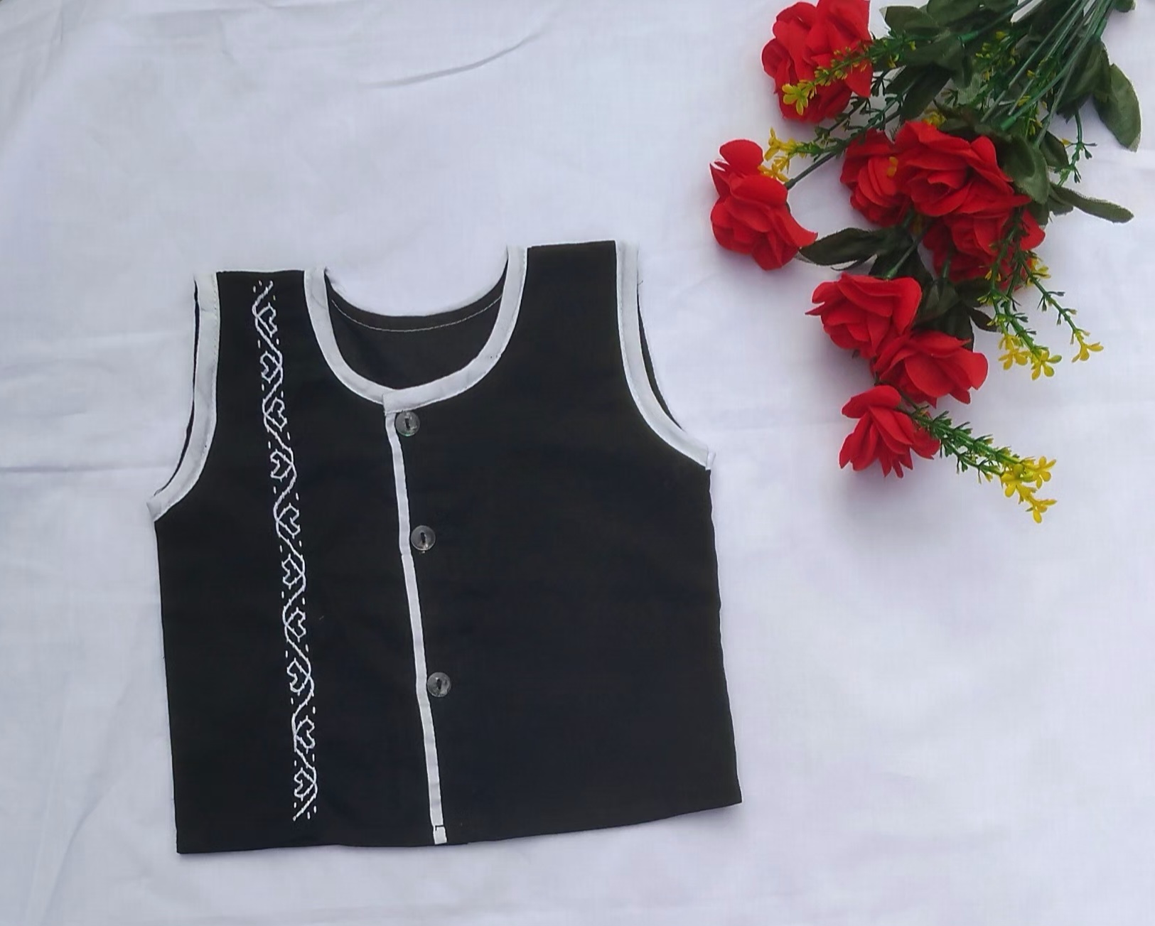 Sleeveless Nima/Fotua for new born to five years(0-5 yrs) boy, girl or unisex type baby dress_img_1