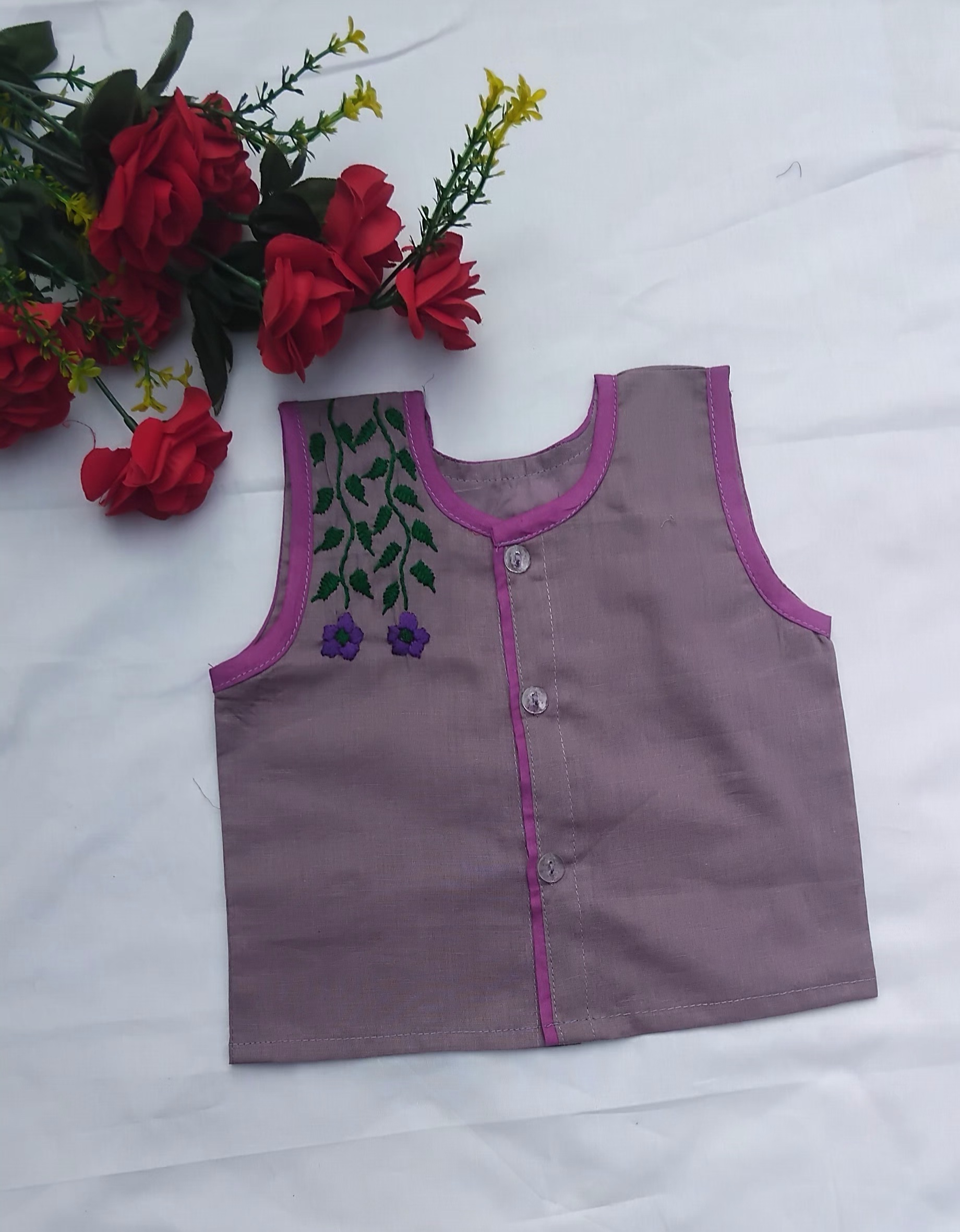 Sleeveless Nima/Fotua for new born to five years(0-5 yrs) boy, girl or unisex type baby dress_img_0