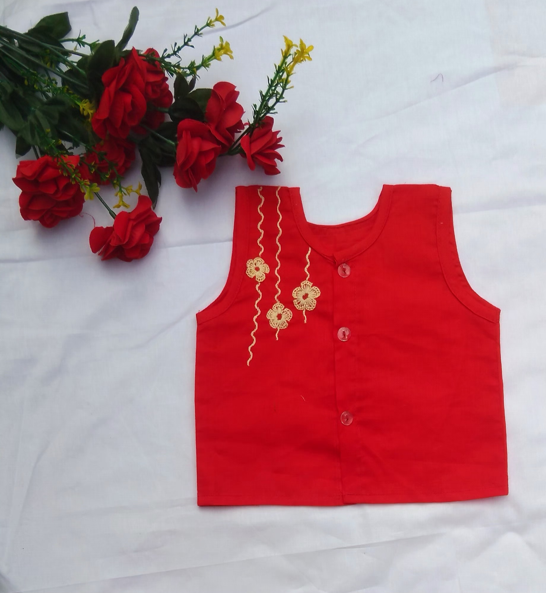 Sleeveless Nima/Fotua for new born to five years(0-5 yrs) boy, girl or unisex type baby dress_img_0
