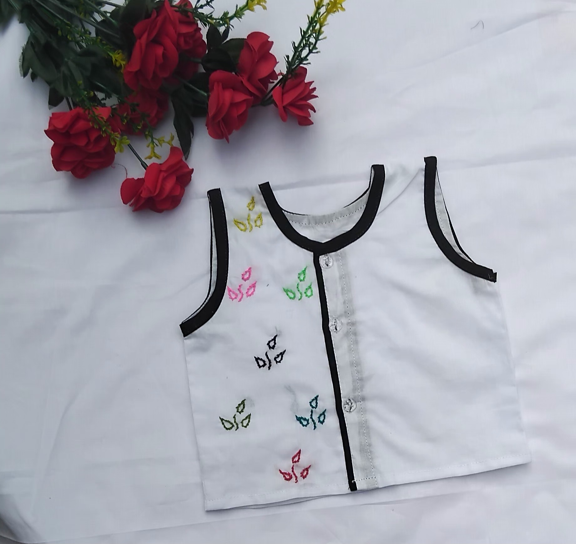 Sleeveless Nima/Fotua for new born to five years(0-5 yrs) boy, girl or unisex type baby dress_img_0