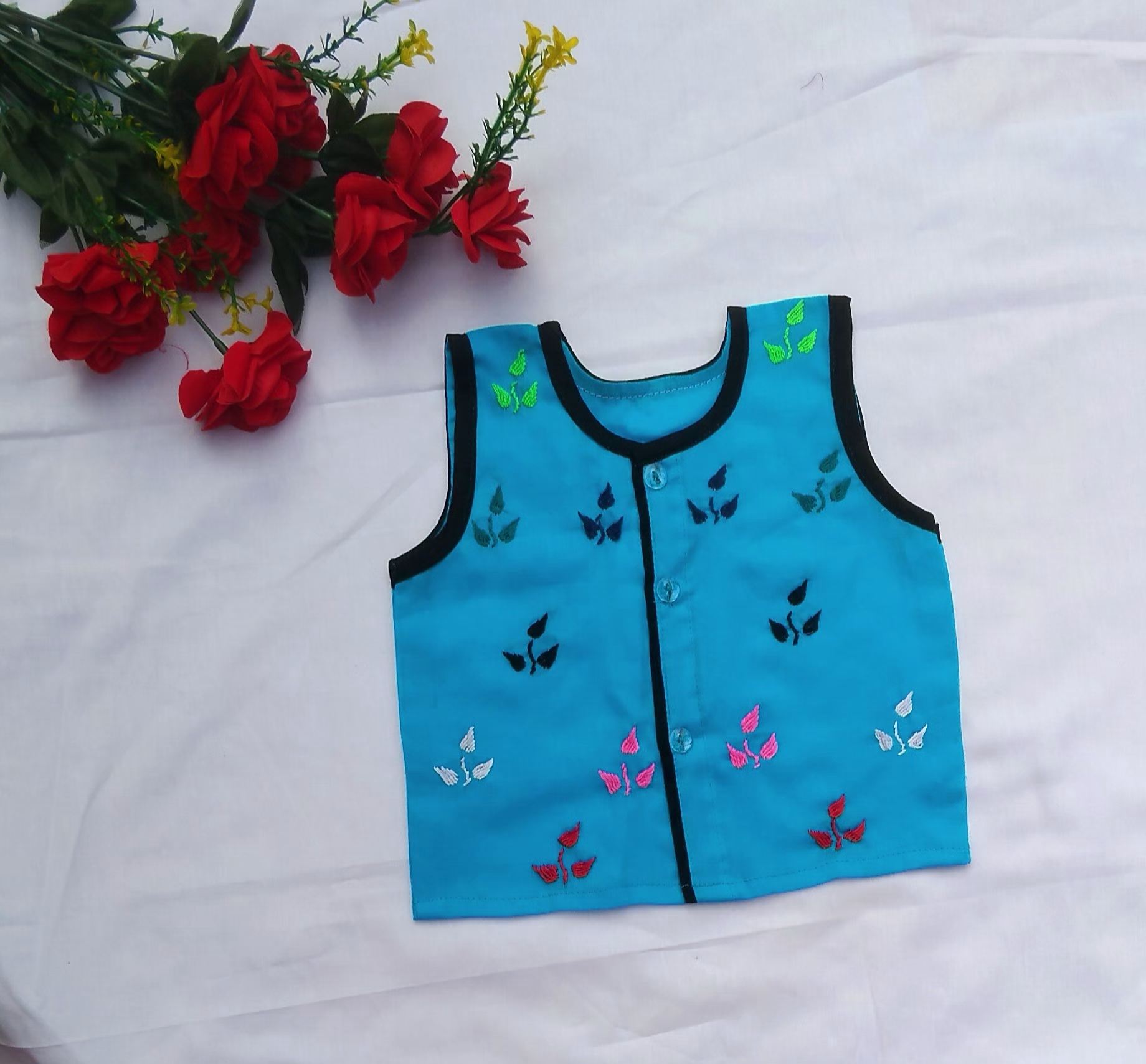 Sleeveless Nima/Fotua for new born to five years(0-5 yrs) boy, girl or unisex type baby dress_img_0