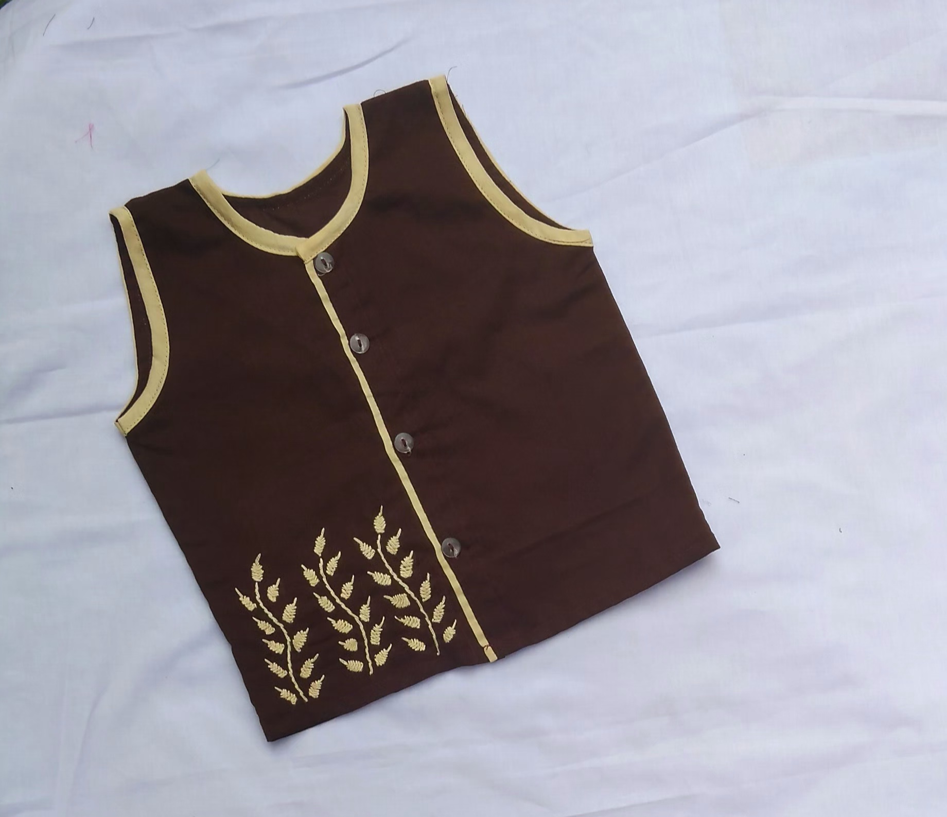 Sleeveless Nima/Fotua for new born to five years(0-5 yrs) boy, girl or unisex type baby dress_img_1