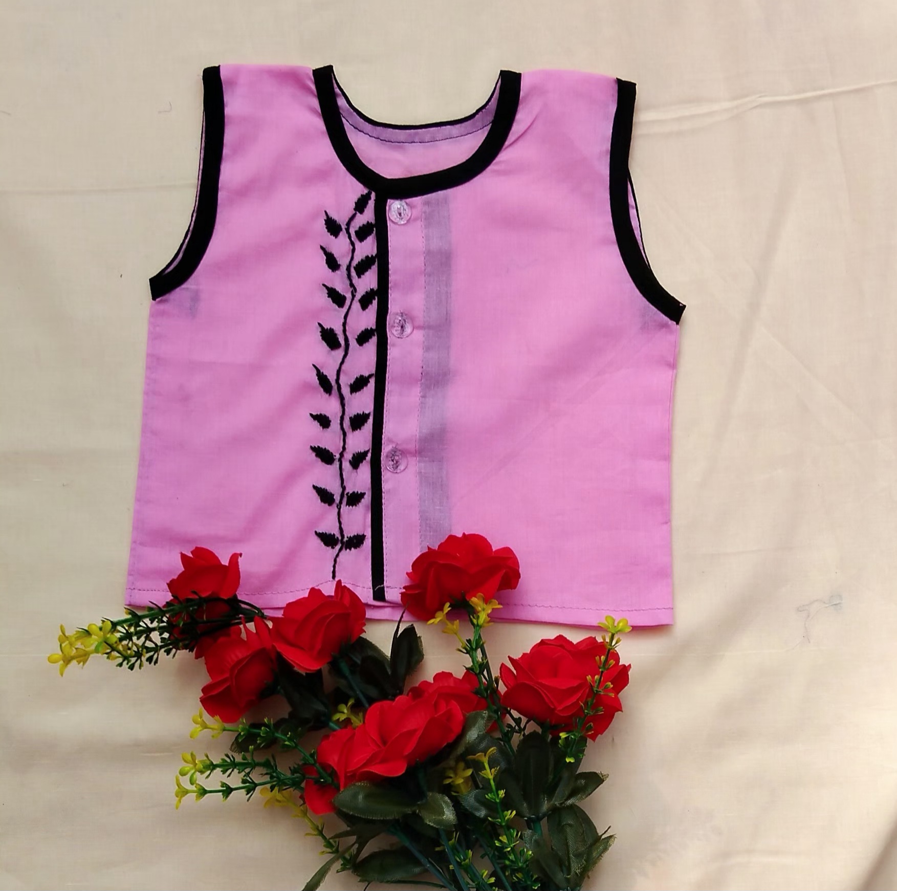 Sleeveless Nima/Fotua for new born to five years(0-5 yrs) boy, girl or unisex type baby dress_img_0