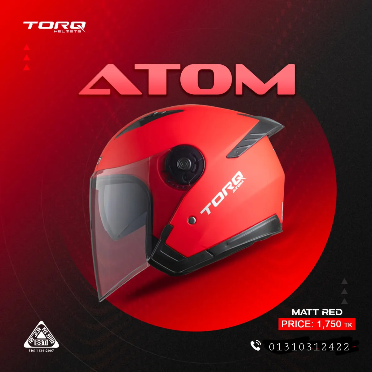 Torq Atom Plain Red