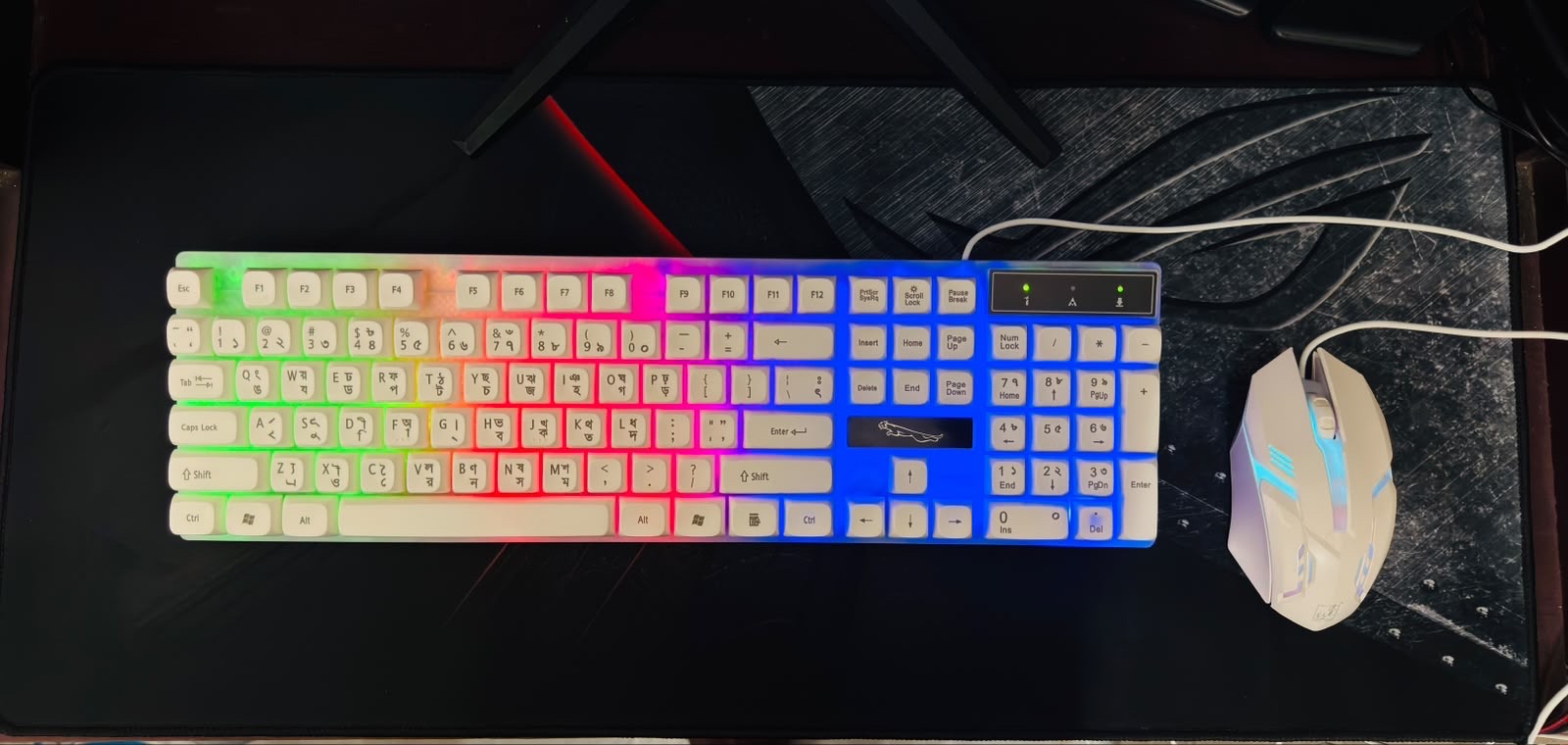 ✅Gaming Keyboard & Mouse Combo RGB (White Edition)