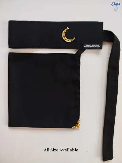 Saudi Niqab With Gold Bow Charm_img_2