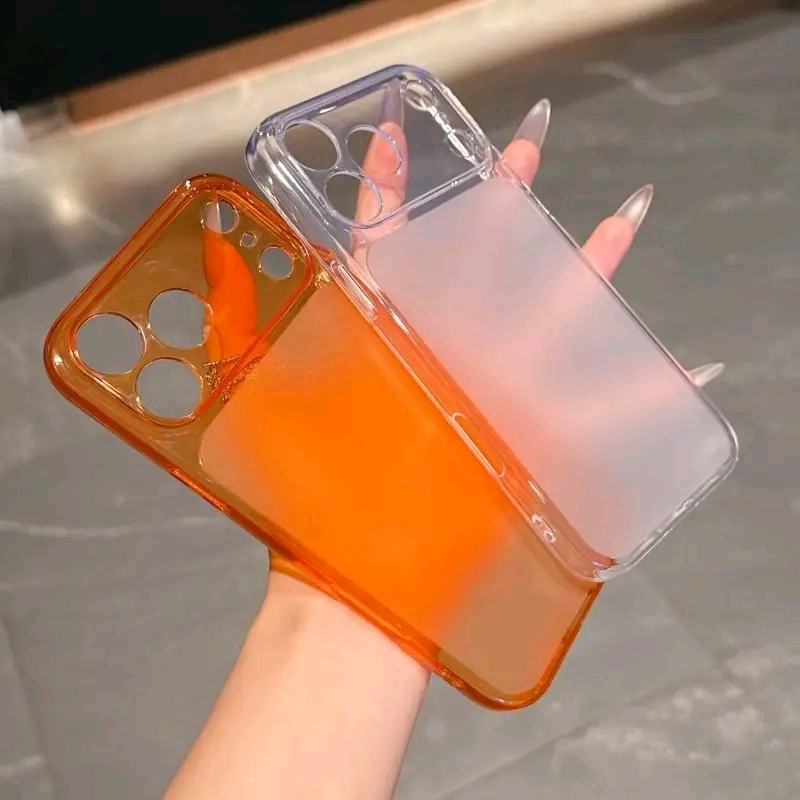 Soft Matte Transparent Camera Cutout Glossy Bumper Case_img_3